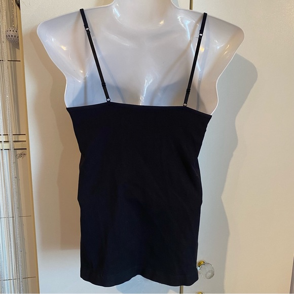 Bebe Black Built in Bra Spaghetti Strap Tank Top Size M/L NWT - Picture 7 of 14